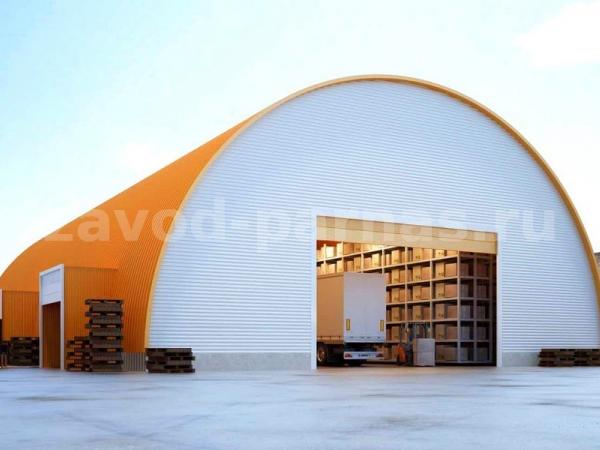 Арочный ангар с широким проемом