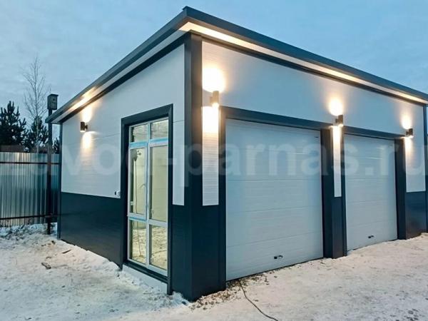 Гараж из сэндвич-панелей под ключ быстровозводимый