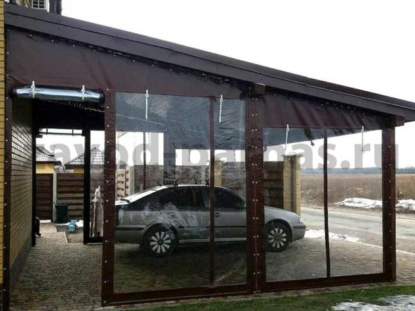 Стильный придомовой навес для двух авто