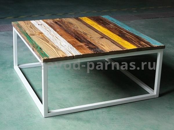 Журнальный столик в лофт стиле дерево и металл
